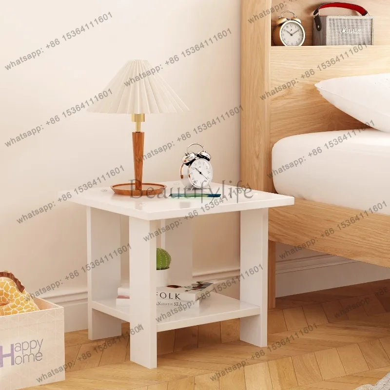 FG Simple Bedroom Bedside Table Mobile Coffee Luxury Storage Nightstand Computer Cheap Wood Unique Mesitas De Noche Salon Furnit
