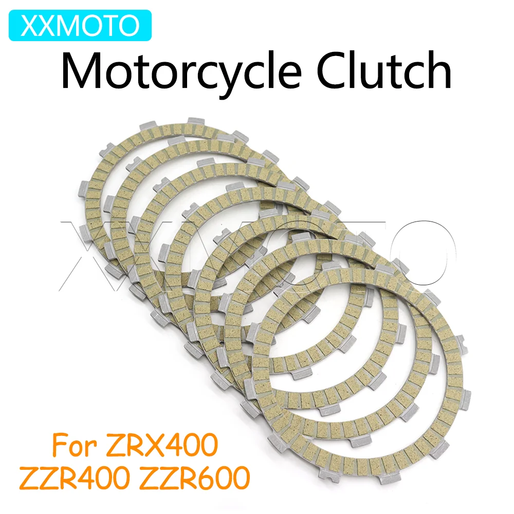 For Kawasaki ZRX400 ZZR400 ZZR600 ZZR 400 600 Motorcycle Clutch Plates Friction Disc Kits ZRX 400 Accessories