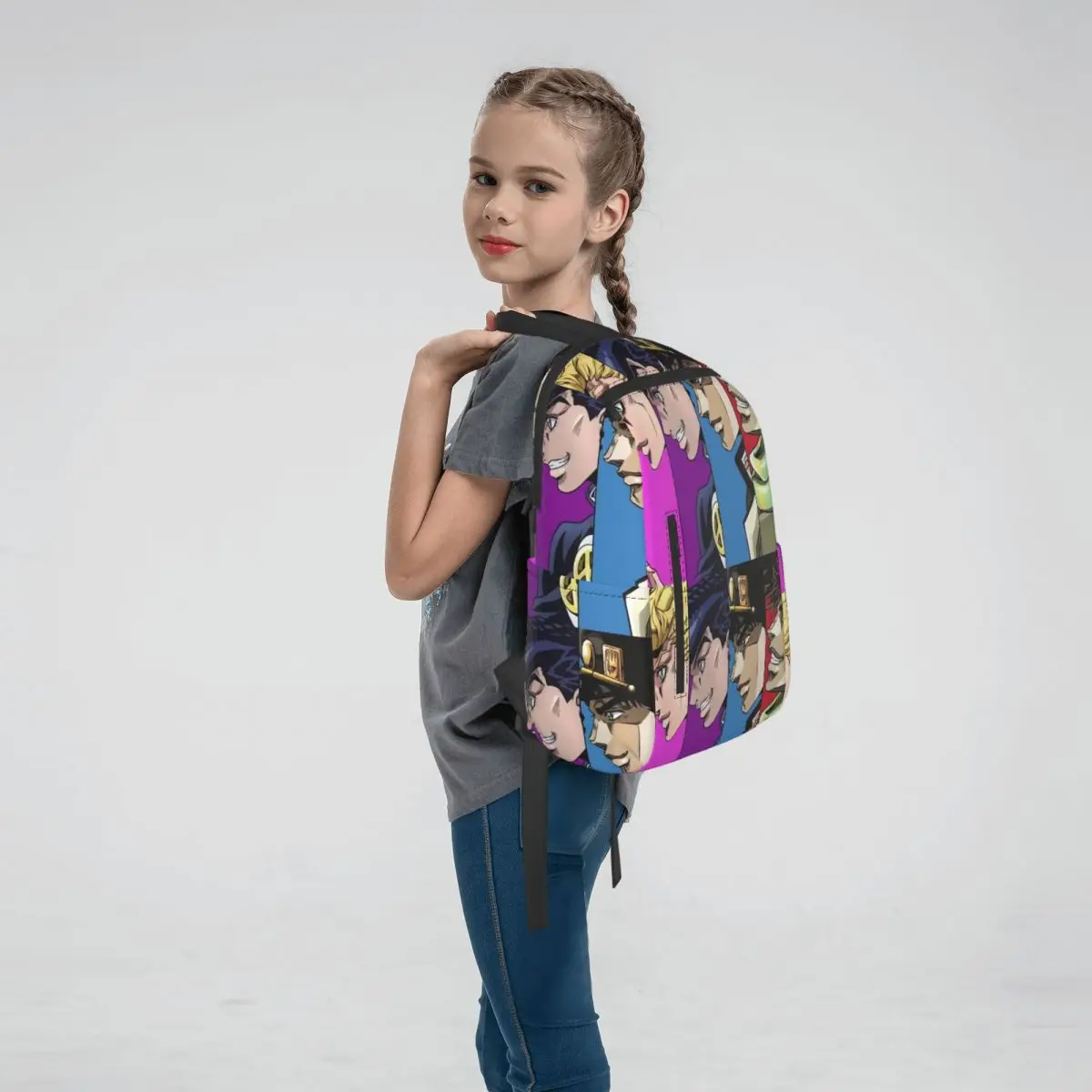 Anime JoJo Bizarre Adventure Backpack Daypack Boys Girls BookBag School Bag Shoulder Bags for Men Women