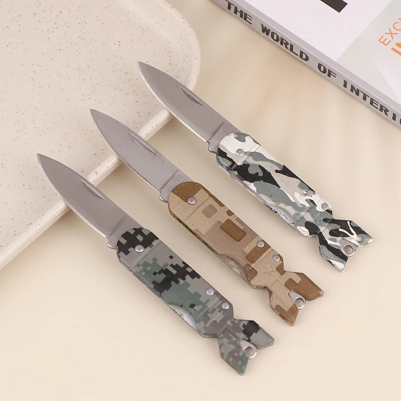 Stainless Steel Folding Knife Outdoor Camping Utensils Mini Pocket Knife Tactical Portable Knife Fruit Knife Folding Tools