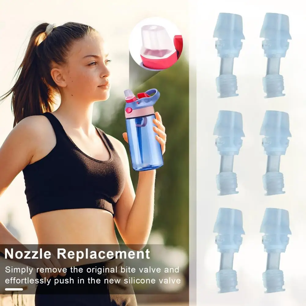 

Water Bottle Spout Replacement 6-pack Bpa-free Silicone Bite Valve Replacement Kit for Water Bottles Leak-proof Bottle