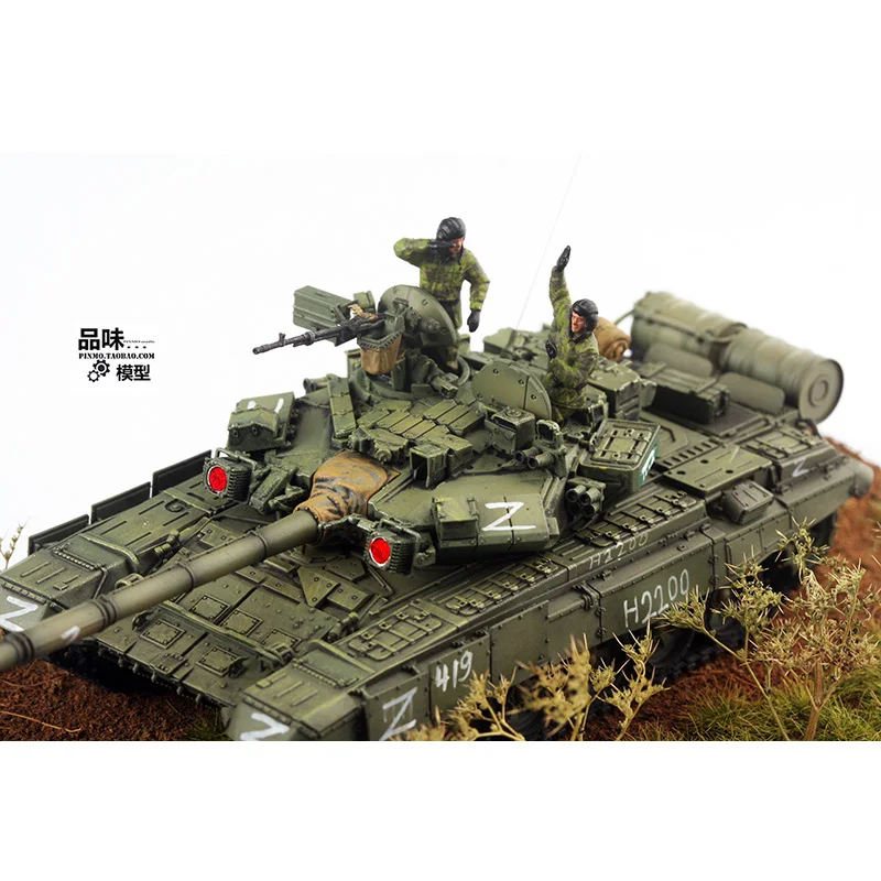 1:72 escala resina russo t90 tanque motorista acessório modelo adulto coleção brinquedos clássicos presentes exibição estática ornamento de mesa