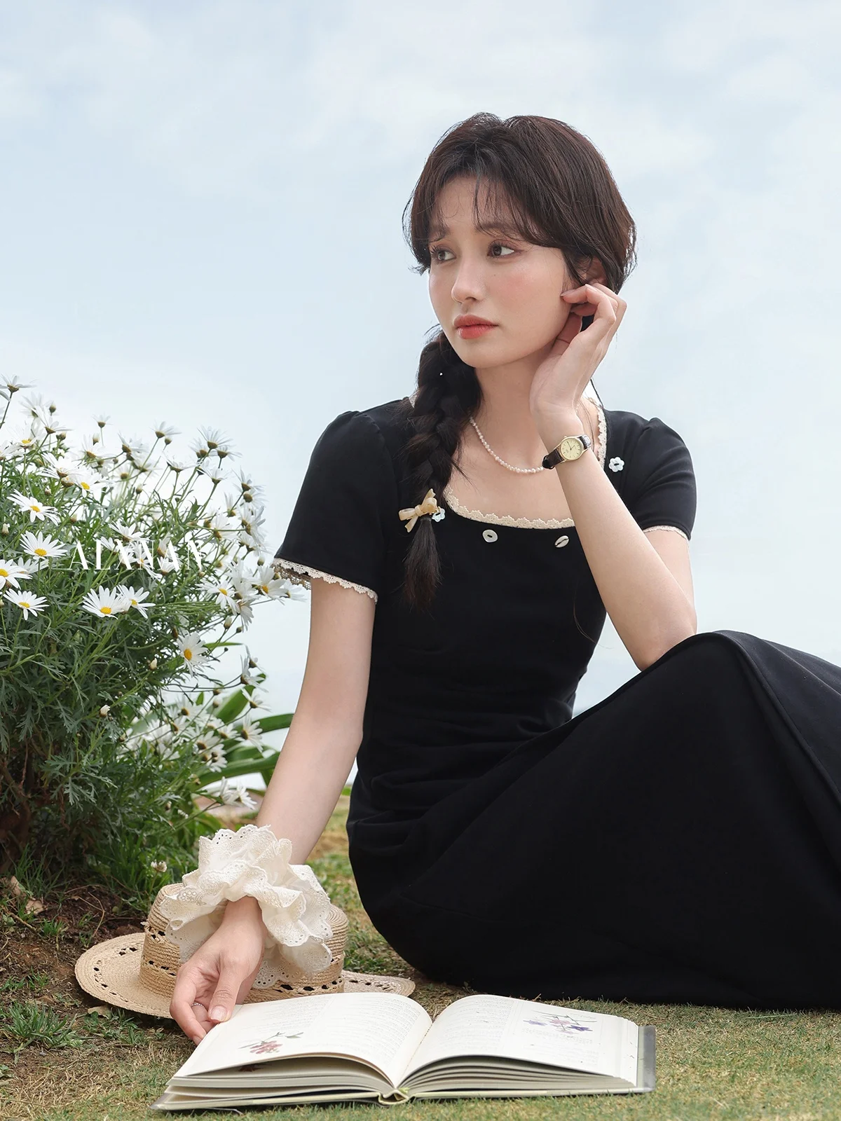 Ele Bla ort Sve Dr レディース 夏新作 スレ レトロ サウスディア ホリデー ロングスカート カジュアル Aラインスカート