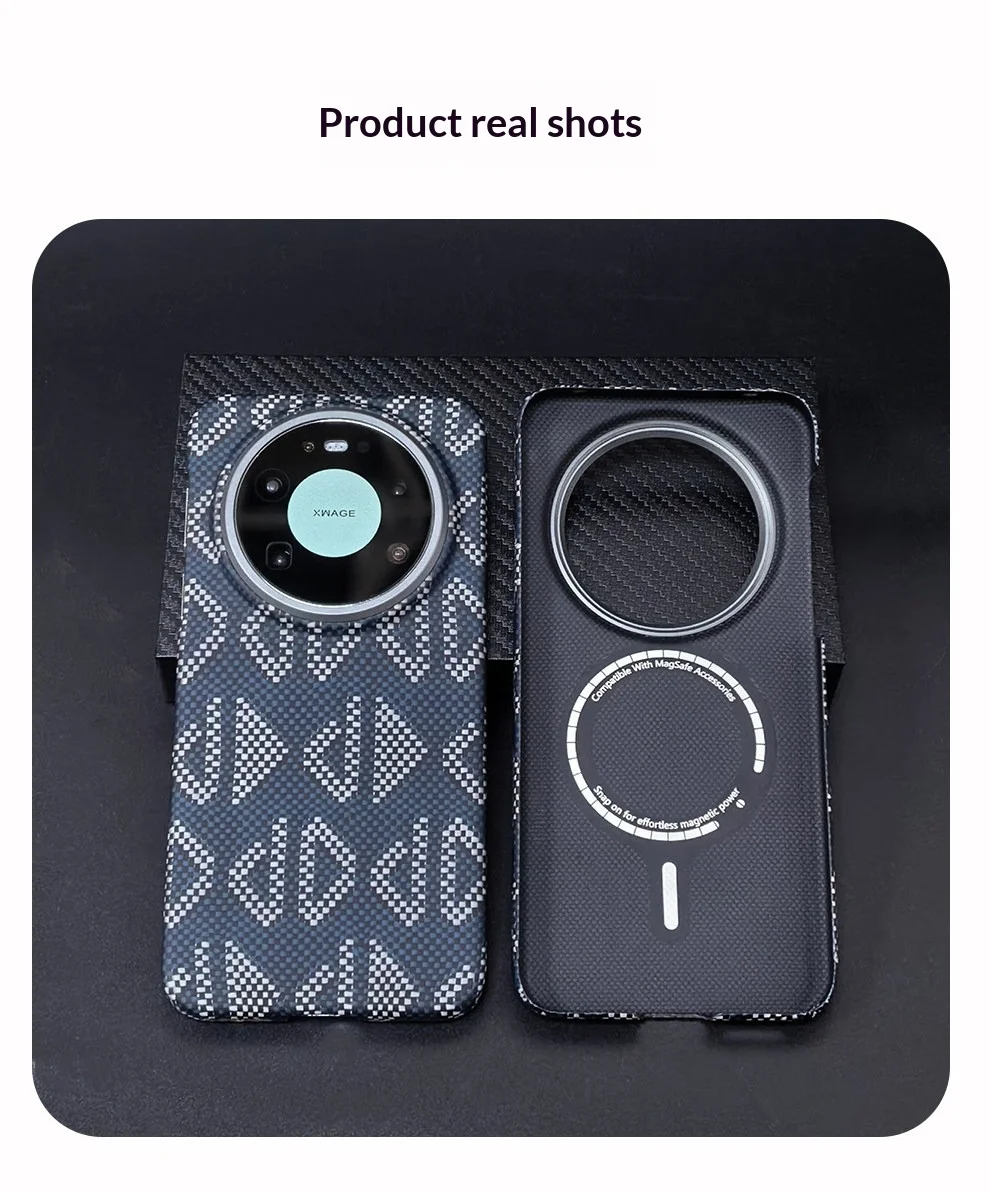 Original 100% Kevlar Case For HUAWEI Pura 90 80 70 Pro Max Mate 80 70 Pro Max Aramid Fiber ultra-thin Magnetic phone cover