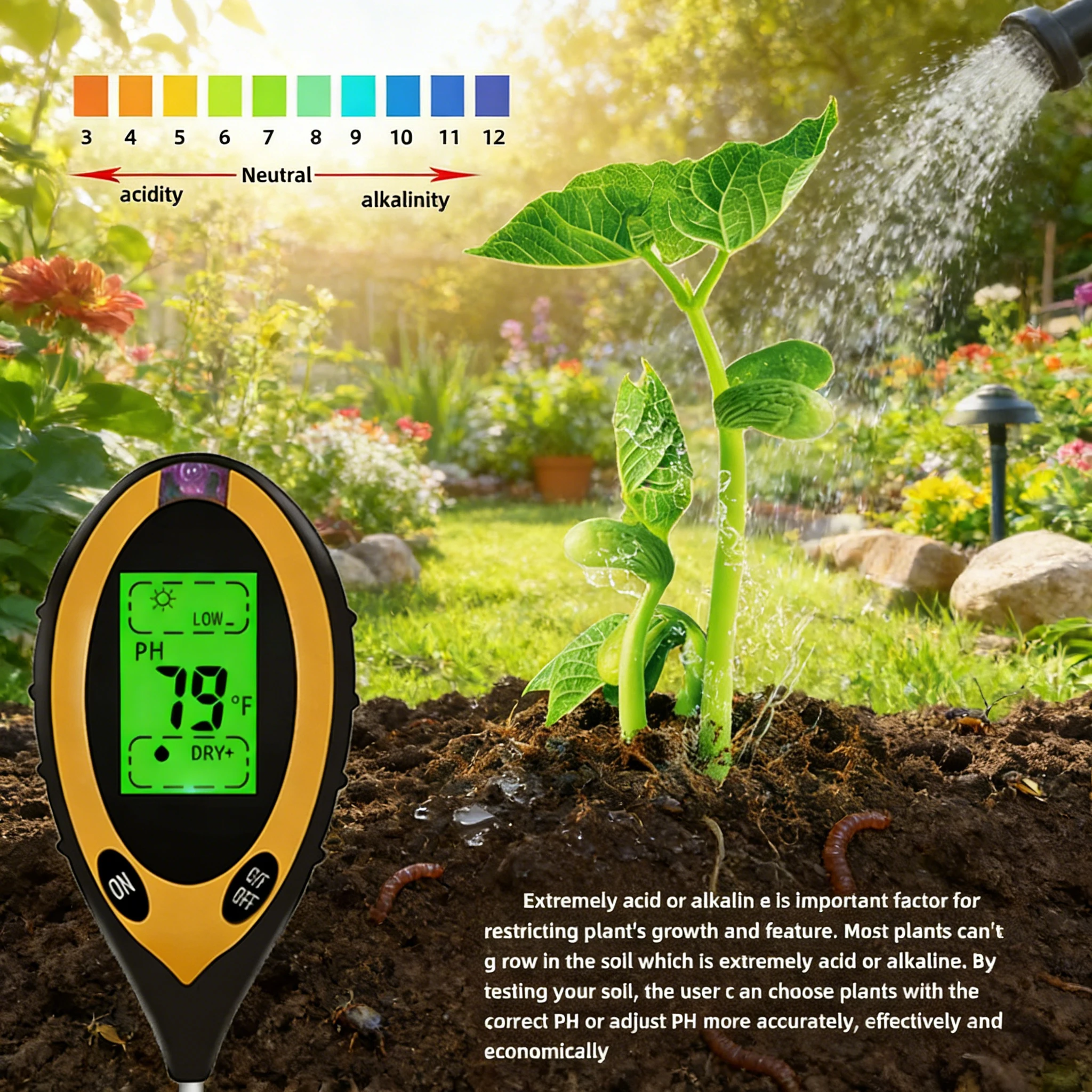 4 In 1 Soil Ph Mete…