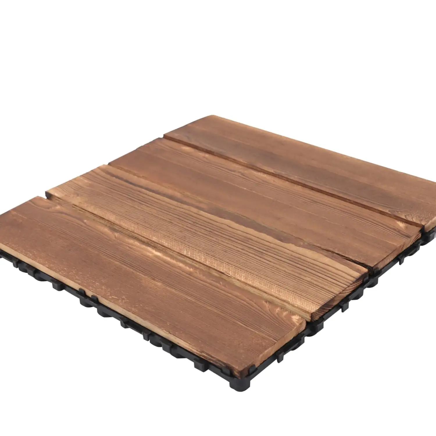 36 Pack Hardwood Interlocking Patio Deck Tiles, Wood Flooring Tiles,12