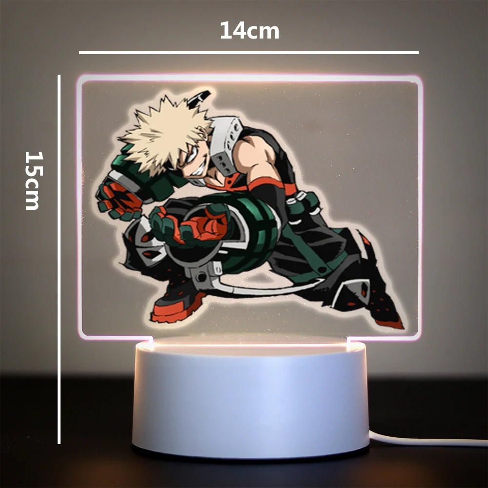 Hero Academy 3D Led Nachtlampe Acryl Nachtlichter Geschenk 3D Illusion Acryl Lampe Tisch Schreibtisch Dekor Tisch Schreibtisch Dekor