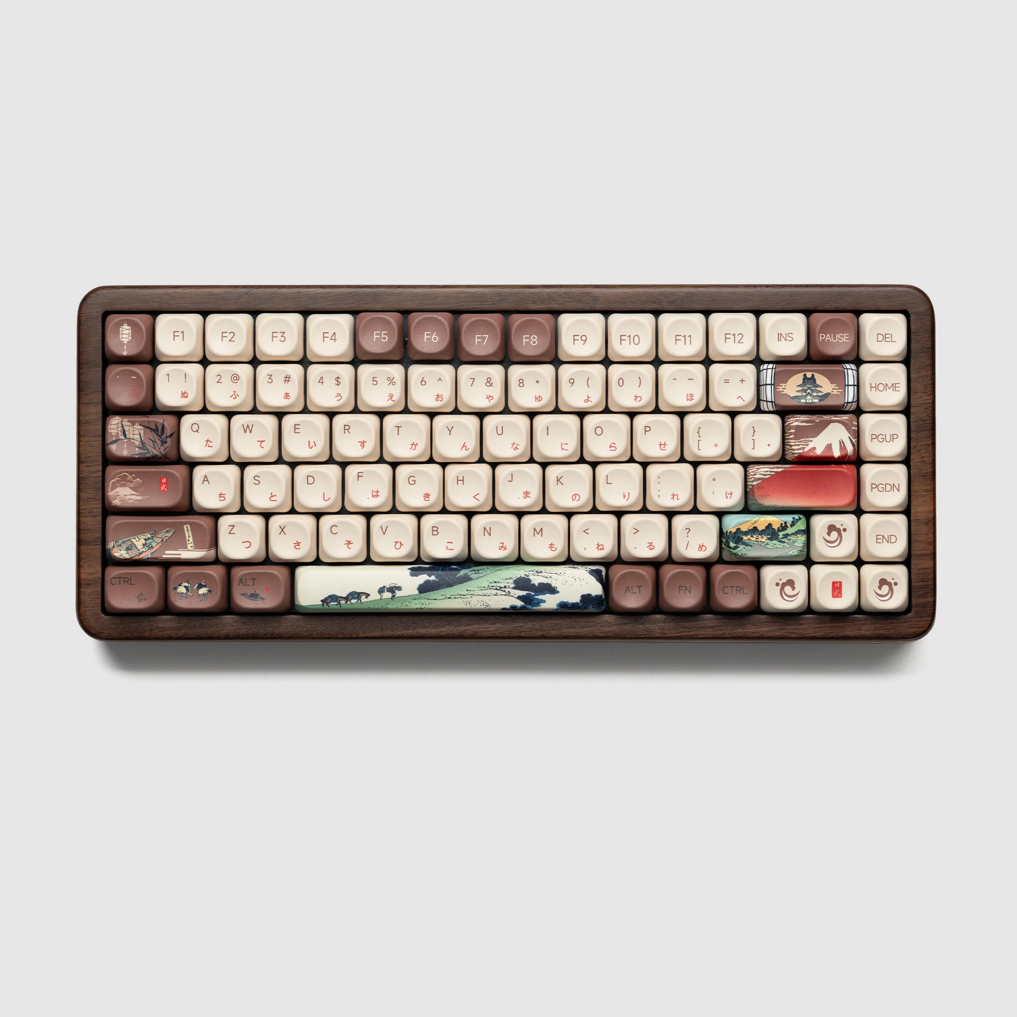 WOMIER WD75 メカニカルキーボード Womier WD75 QMK/VIA 木製ゲーミングキーボード 8000mAh トライモード