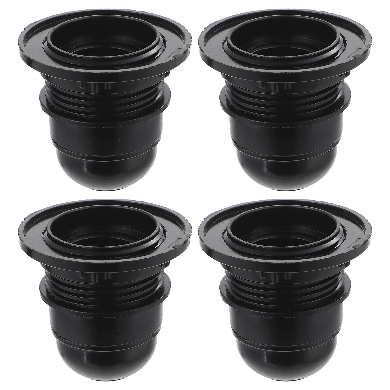 

4pcs E27 Lamp Holder Aluminum Cap Screw Base Socket Bulb Connector Safe Easy Install Long lasting Durable