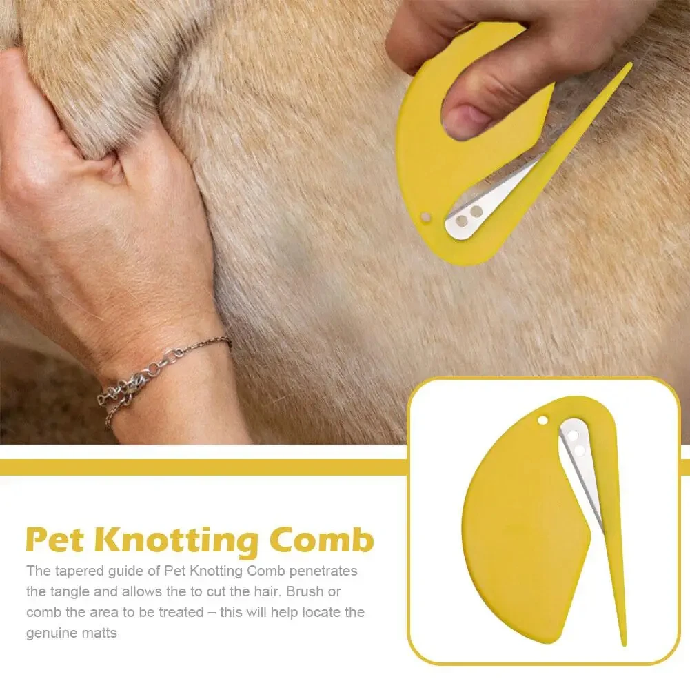 Pet Knotting Comb Effectively Painless Trim Hair Cat Hair Shedding Fur Knife Pet Comb Unknot Accessories Puppy