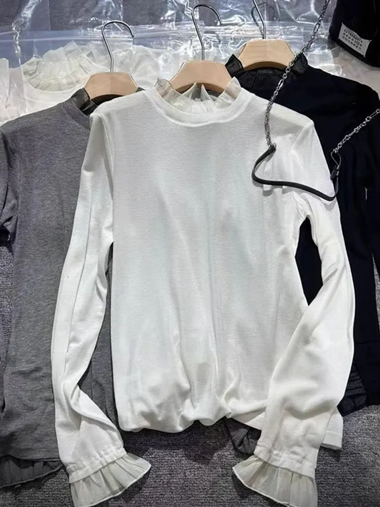 

Faionable Long Sve Wool Knitted Sweater Korean Sle Commute Design Casual Neline Women's Top Ele Base irt