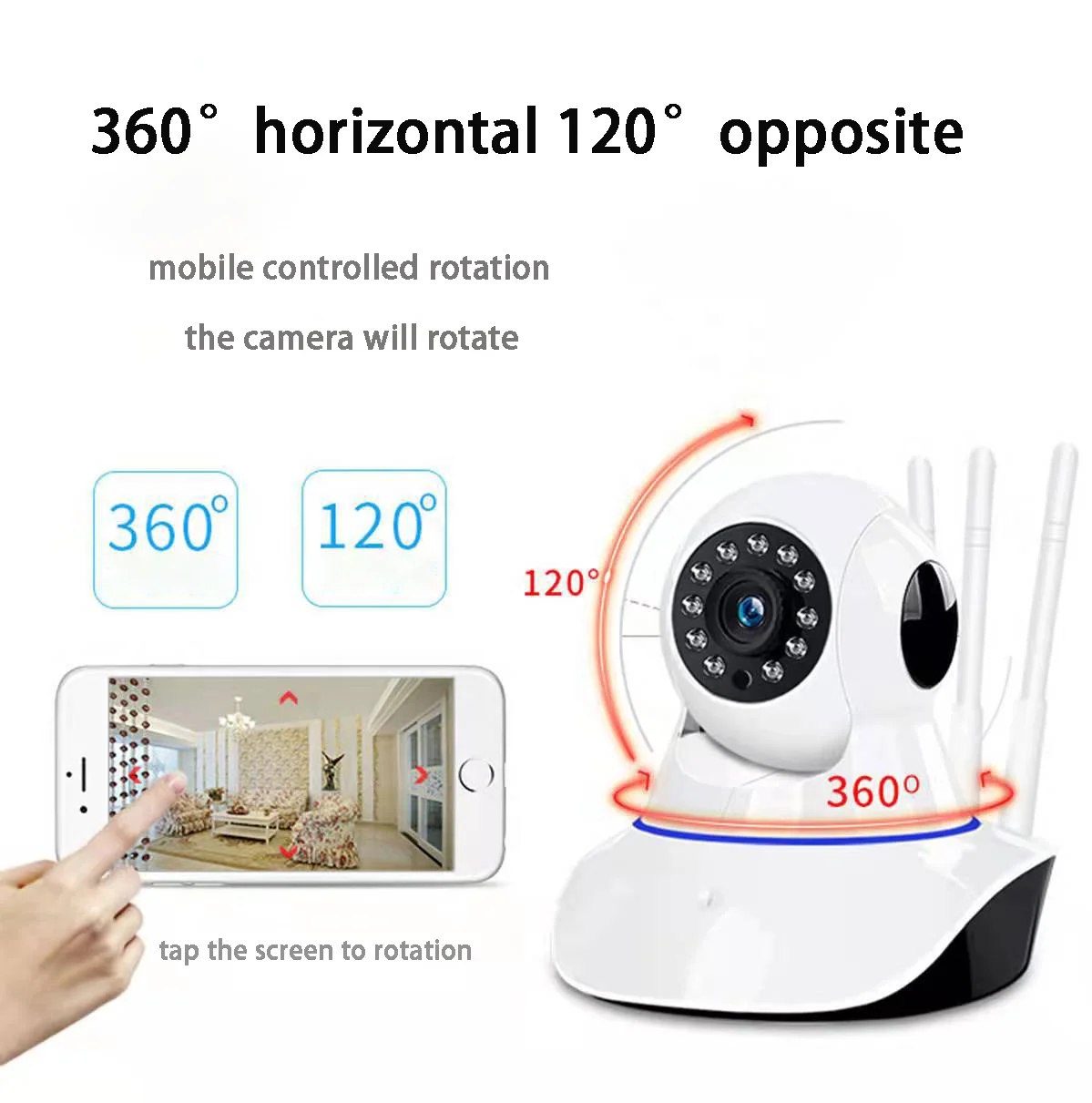 Wireless 4G HD Smart Surveillance Camera for Indoor Use Remote Monitor Home System with Full Color Night Vision 2MP Resolution