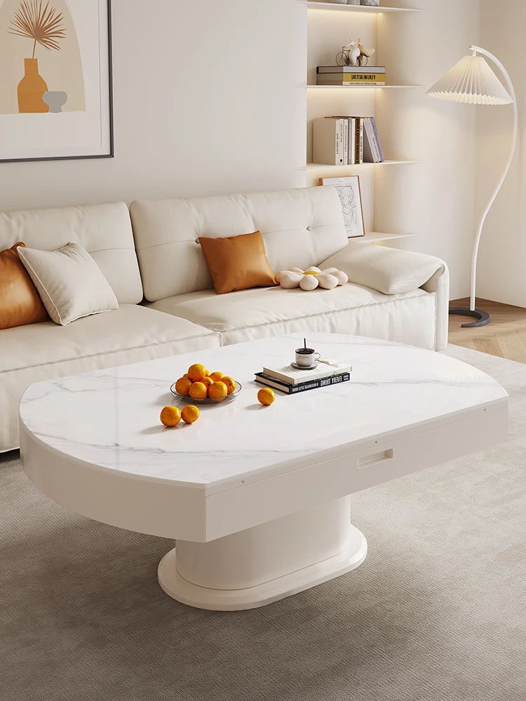 Integrated lifting coffee table and dining table