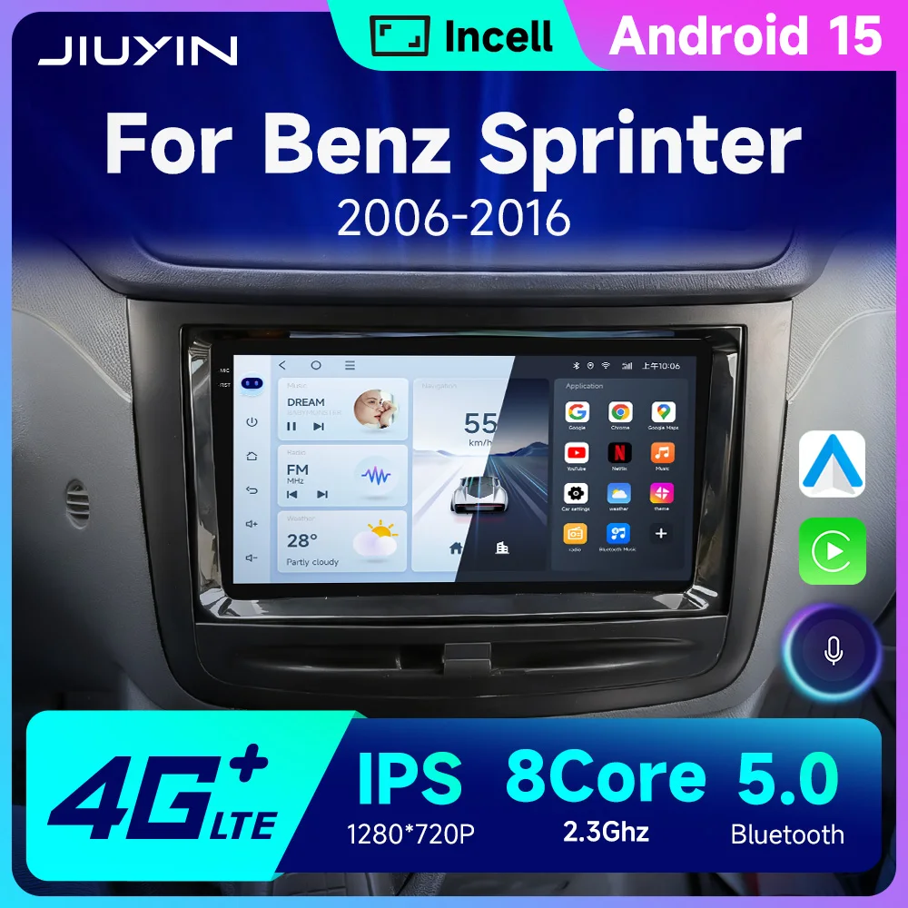 

Car Radio For Benz Sprinter Volkswagen Crafter 2006 - 2016 Incell Android 15 Multimedia Video Player GPS stereo CarPlay