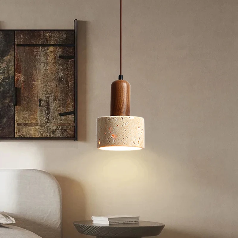 Népi wabi sabi travertine droplight Széltében dining Pulc konyhai Island Elsárgul Biliárdgolyó Vendéglő dekor Medál Villanyégő Ágy oldala