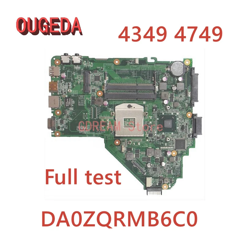 

OUGEDA DA0ZQRMB6C0 MBRR406001 Mainboard For Acer Aspire 4349 4749 Laptop motherboard HM65 DDR3 Full tested