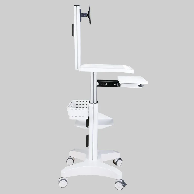 Excellent Ergonomic Gas Lift Mobile Medical Computer Workstation Cart