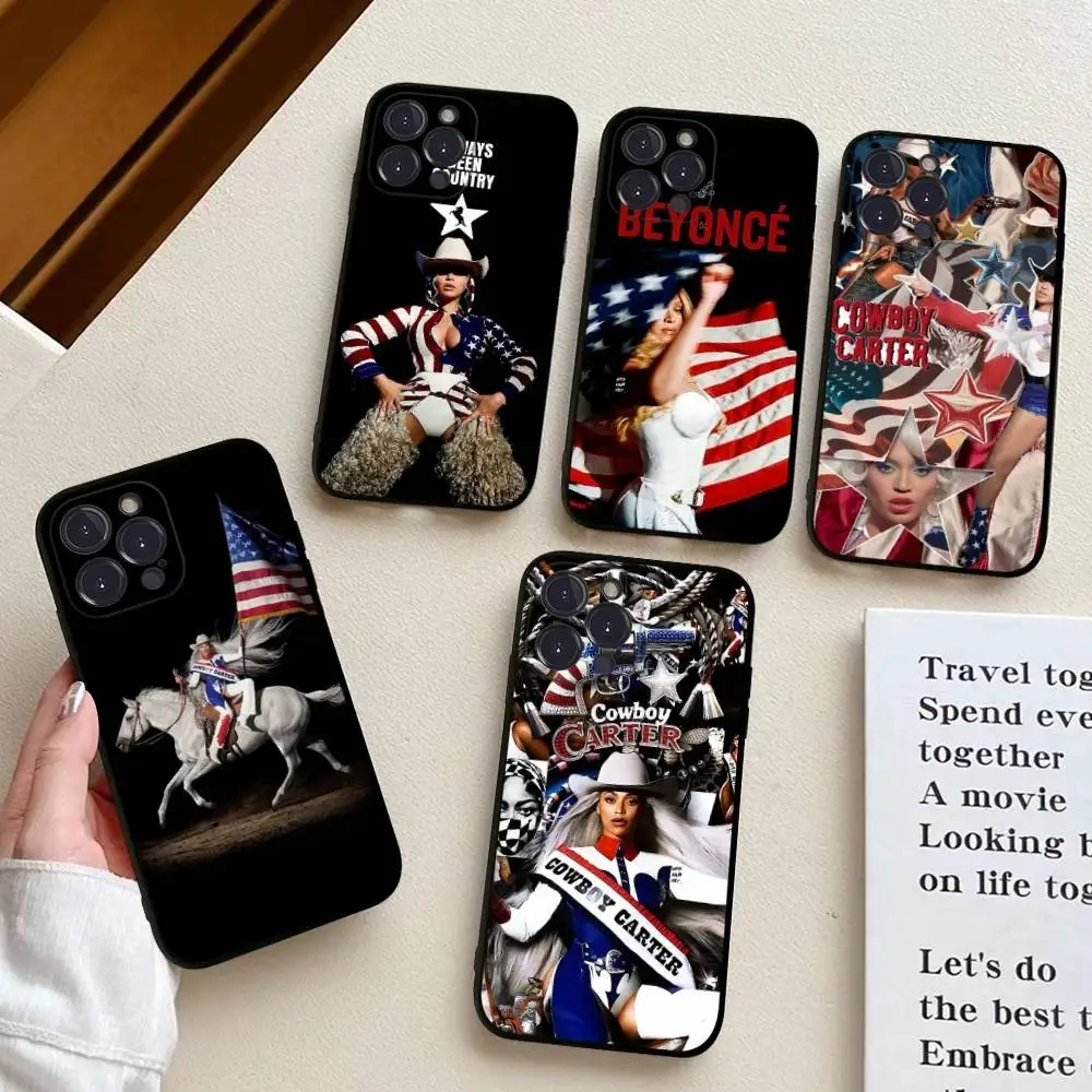 

Singer B-Beyonce Cowboy Carter Phone Case For IPhone 17 16 15 14 11 12 13 Mini Pro XS Max Plus Funda Shell