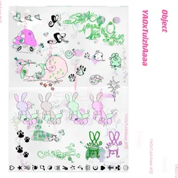 Cute rabbit cartoon design sticker DIY decorative sticker