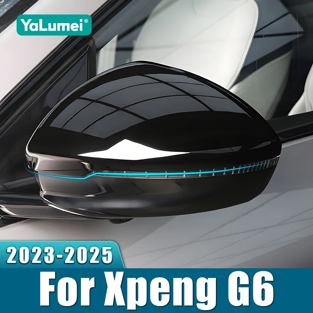 Für Xpeng G6 2023 2024 2025 ABS Carbon Auto-Rückspiegel Seitliche Zierleiste Schutzabdeckung Aufkleber Dekoration Zubehör