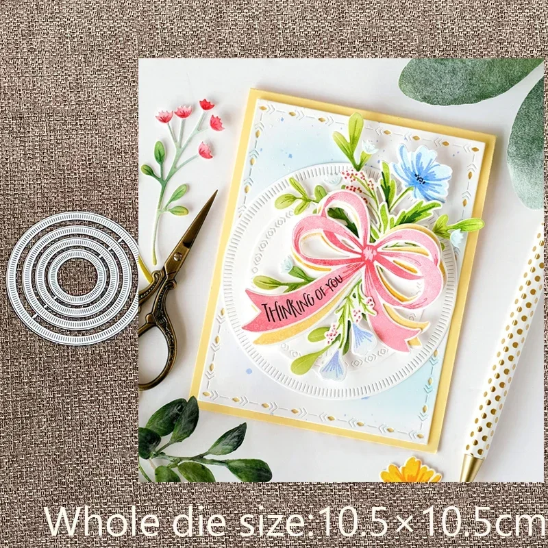 

Новый дизайн, металлическая вырубная форма для трафаретов, вырубные круги с волнистым краем, декоративные вырубки для скрапбукинга, для альбомов, бумажных открыток, тиснения