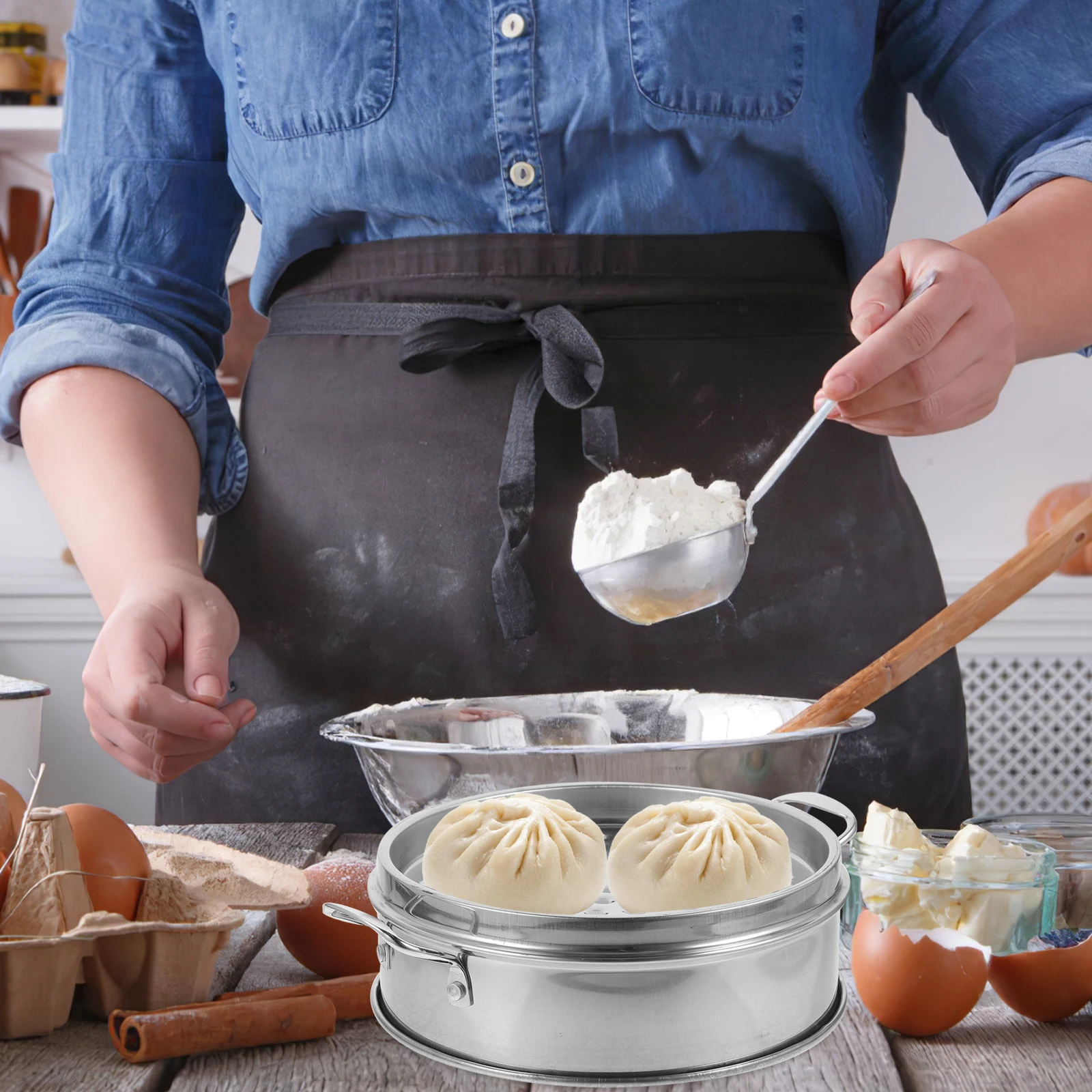 

Aluminium Alloy Steamer Multi functional Kitchen Tool Safe High Temperature Resistant Food Cooking Equipment Rice Eggs