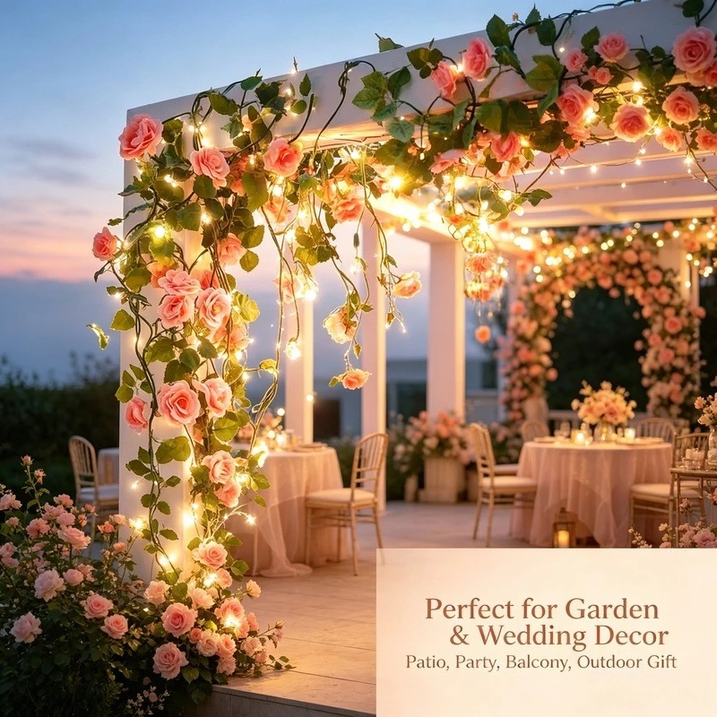Güneş Enerjili Gül Asma Çiçek  - Lighting Decor Wedding incelemesi ve fiyatı