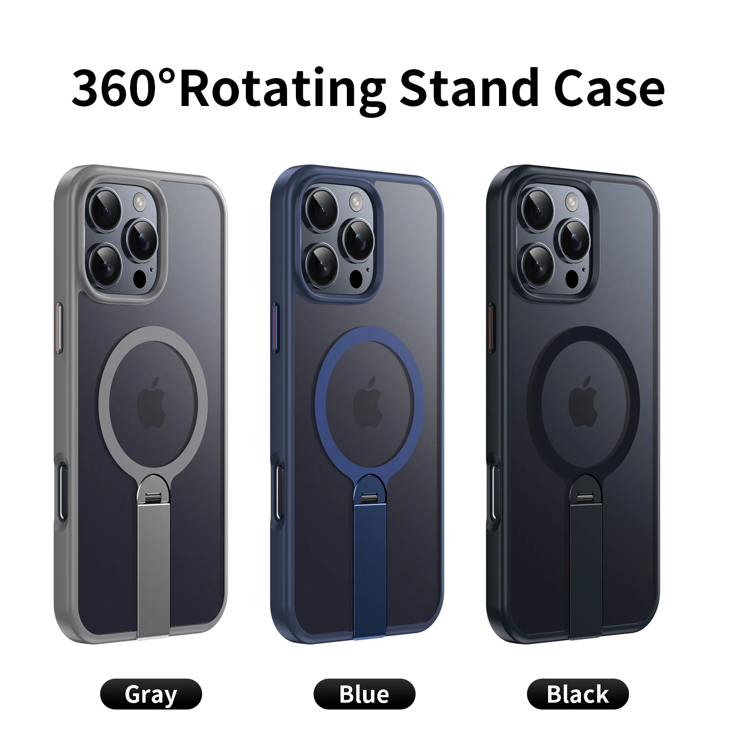 Подходит для нового продукта iPhone 16 Pro, чехол для телефона с вращающимся на 360 градусов кронштейном, магнитный защитный чехол для телефона с защитой от падения