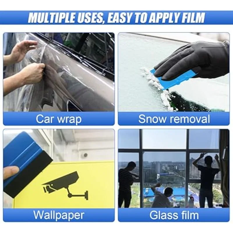 1PC 3M Blue Wrapping Squeegee - Felt Edge Scraper Tool for Car/Van/Bike Wrap Application