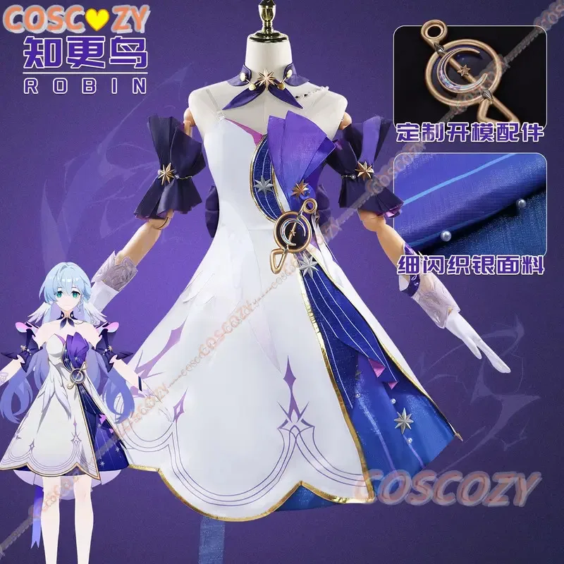 هونكاي ستار رايل روبن تأثيري حلي فستان بتصميم حالم أنيمي لعبة هونكاي هالوفيان ملابس تنكرية للنساء هالوين تأثيري البدلة