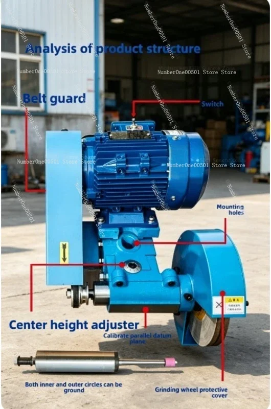 GD-125 Lathe Tool Post Grinder Internal External Grinding Attachment for Lathe Conversion High Precision Polishing Tool