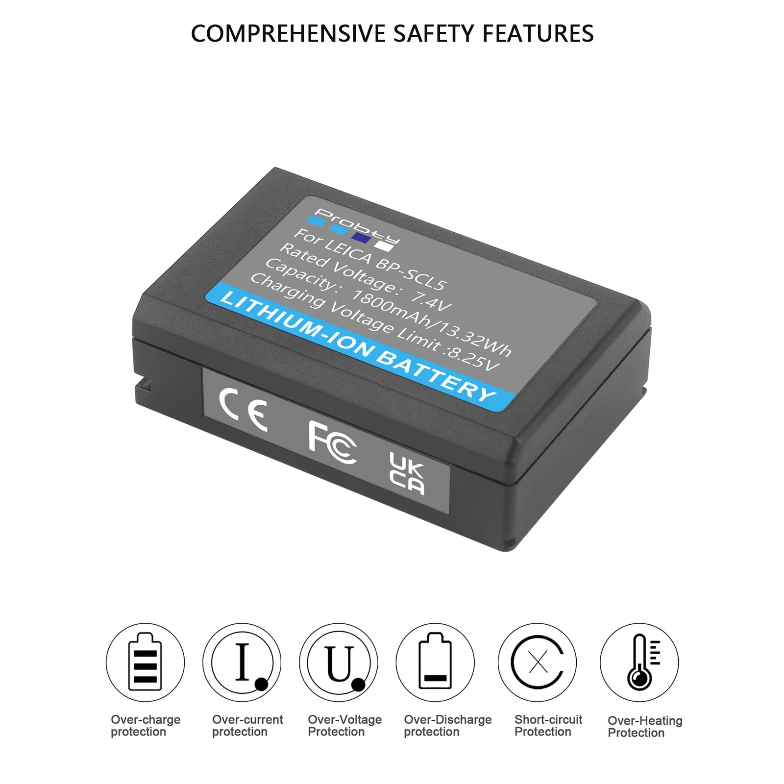 بطارية BP-SCL5 بقدرة 1800 مللي أمبير في الساعة لكاميرا Leica M10 M10-R M10-P بطارية BPSCL5