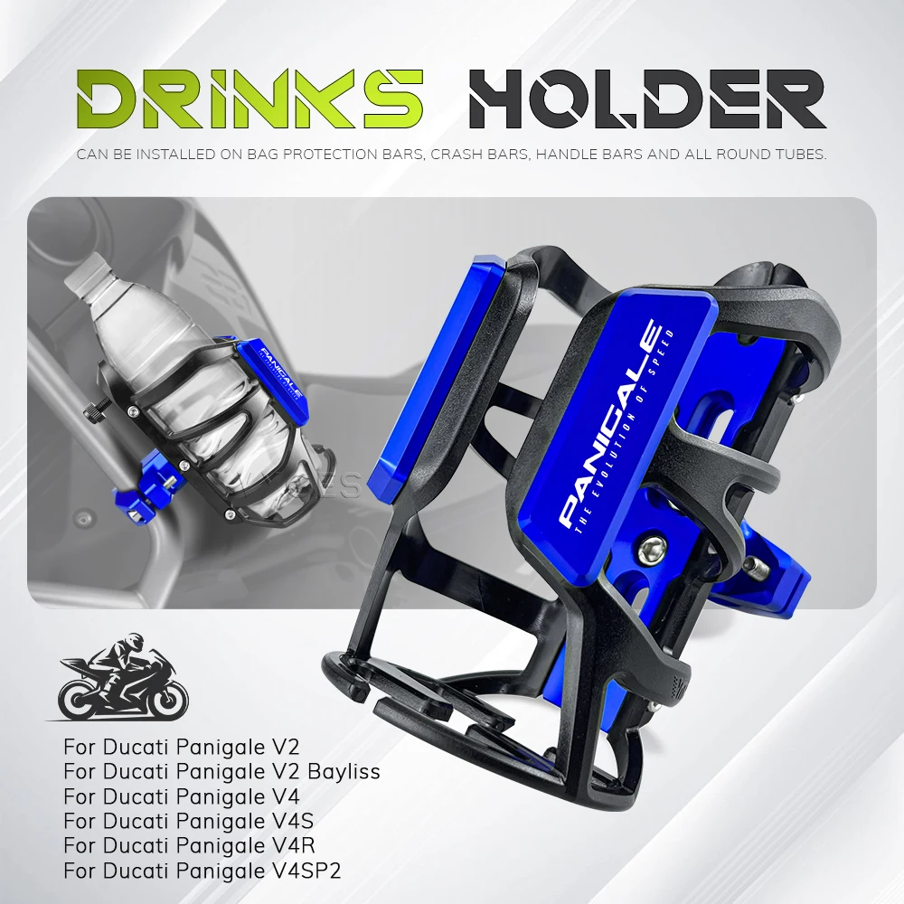 For Ducati Panigale V2 V4 V4R V4SP2 Motorcycle Beverage Water Bottle Cage Drinks Holder Water Cup Holder