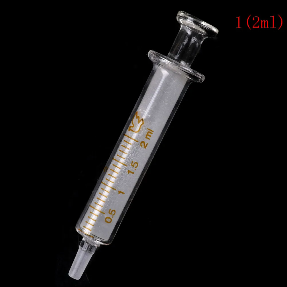 2ML 5ML 10ML Glass Syringe Injector Sampler Dispensing With Ink Chemical Medicine