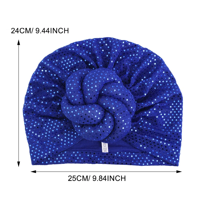 Neue Große Verknotet Turban Pailletten Hijab Hut Frauen Afrikanische Headtie Muslimischen Kopftuch Mützen Motorhaube Chemo Kappe Haarausfall Turbante Mujer