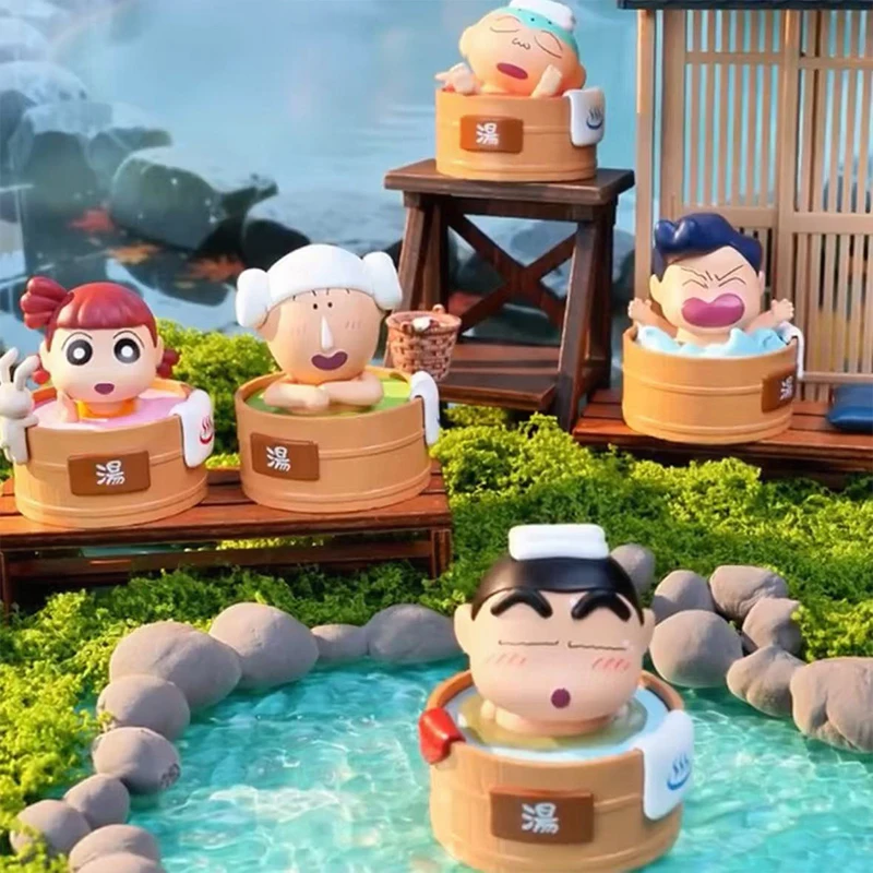 

Genuine Crayon Shin-Chan Enjoy A Hot Spring Storage Ornaments Blind Box Trend Figure Cartoon Doll Toys Children'S Birthday Gift