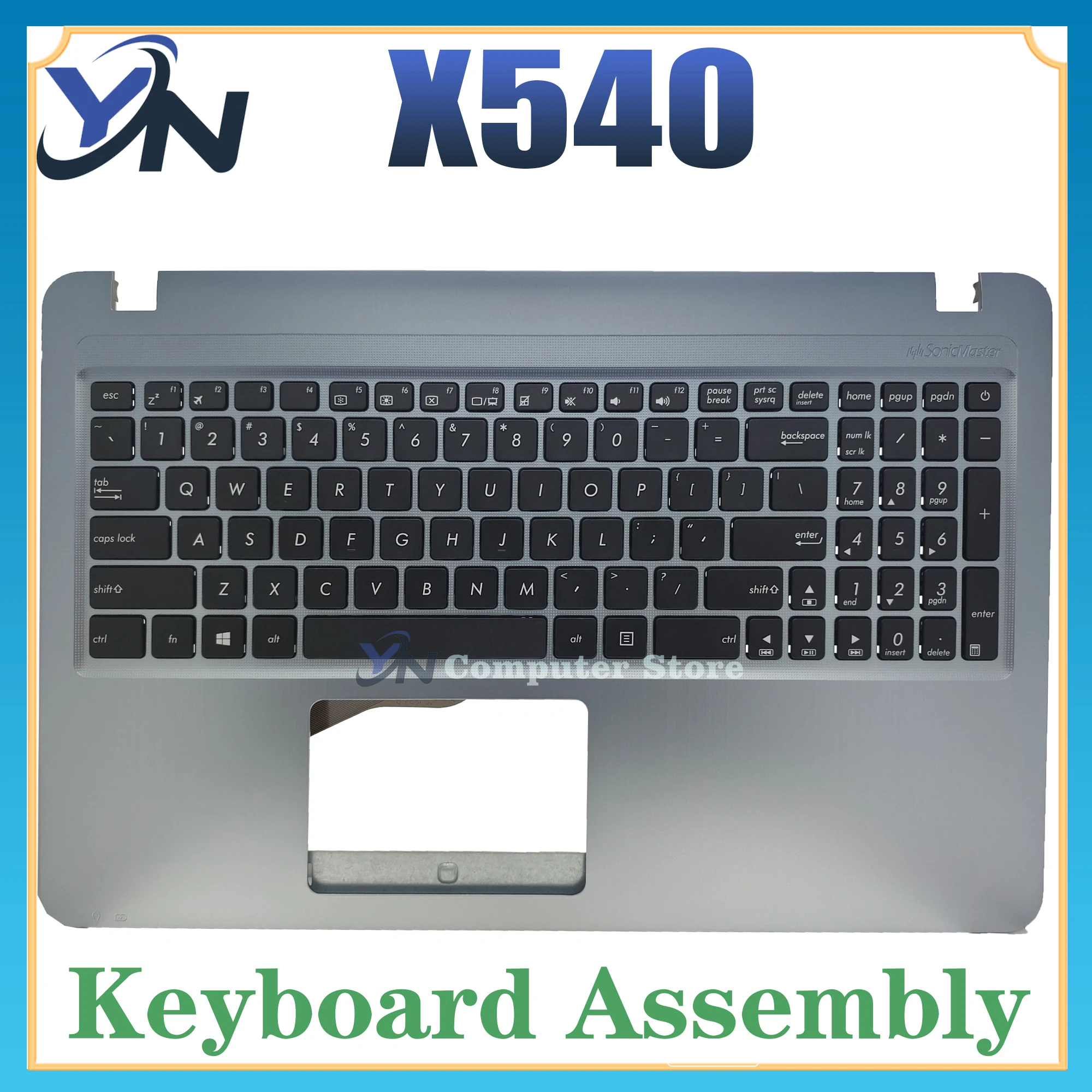 Imagem -03 - Conjunto de Palmrest Shell para Teclado Portátil X540lj X540u X540sa X540l A540u X540sc Vm520u R540u R540l X540bp F540u X540up