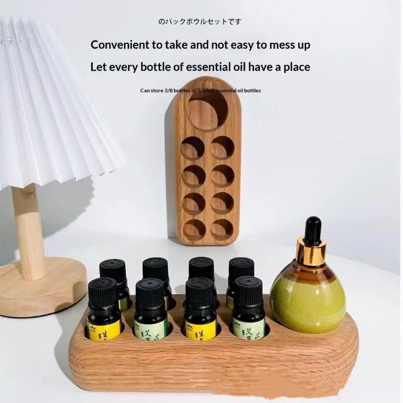 Hot 3/9 Grids Wood Essential Oil Storage Rack For Beauty Salon Essential Oil Storage Boxes Essential Oil Placement And Display