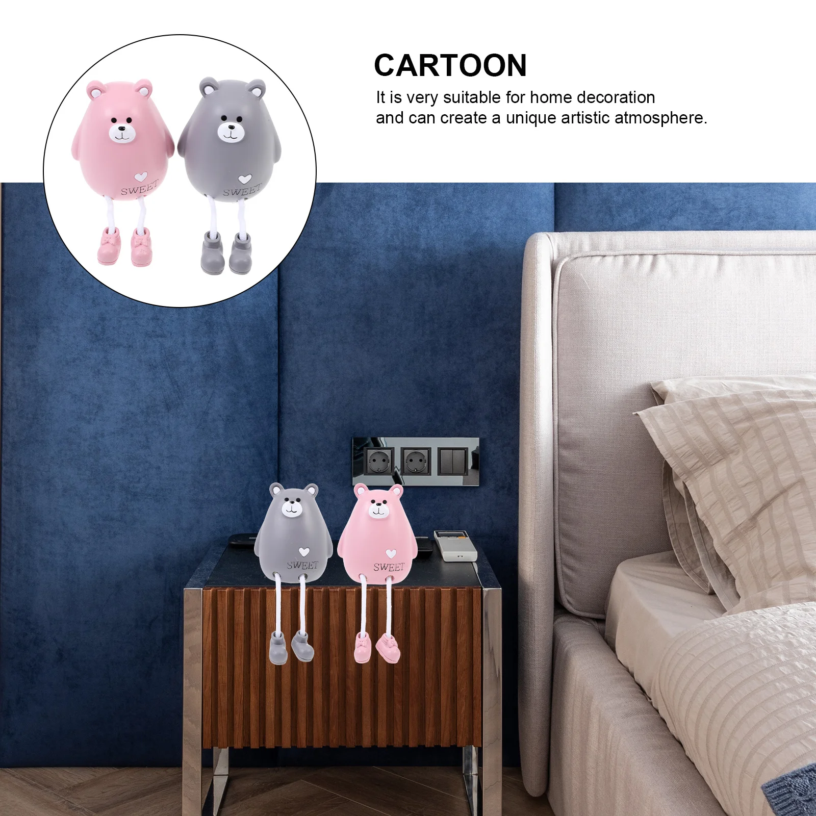 1Pair Resin Hanging Feet Decorative Craft for Living Room Bedroom Indoor Space Thanksgiving New Year Present Resin Animal