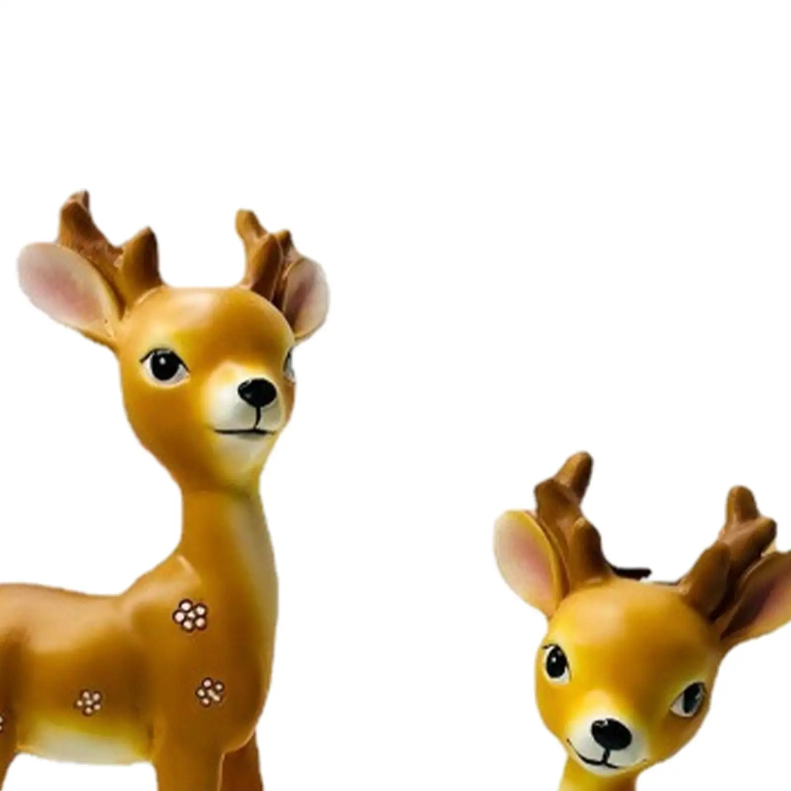 2Pcs Elk Figurines Mini Miniature Figurine for Bookshelf Office Home Decor