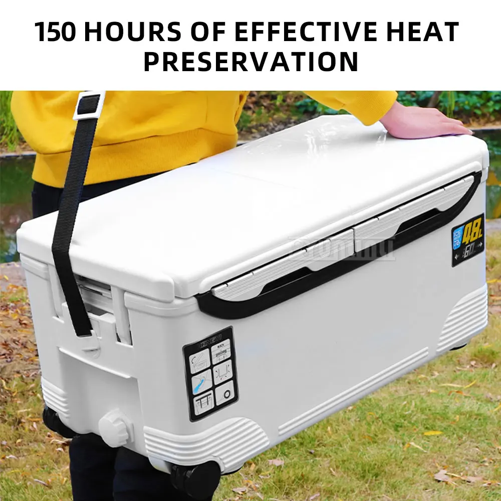 Fishing refrigerator with thick insulation, live bait box, outdoor storage box,complete set of marine fishing boxes for vehicles