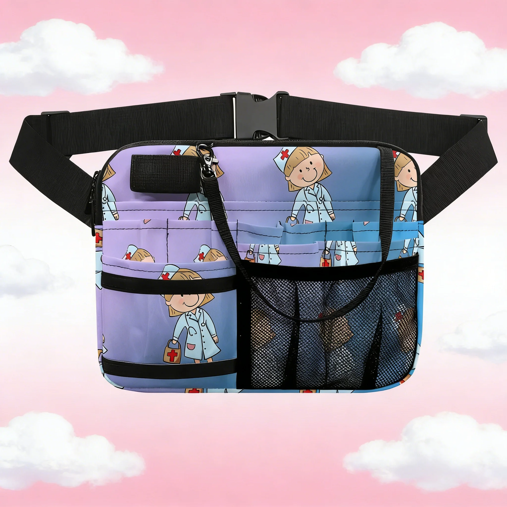 

Nurse Clinical Waist Bag, Medical Fanny Pack, Multi-Pocket Organizer for Work