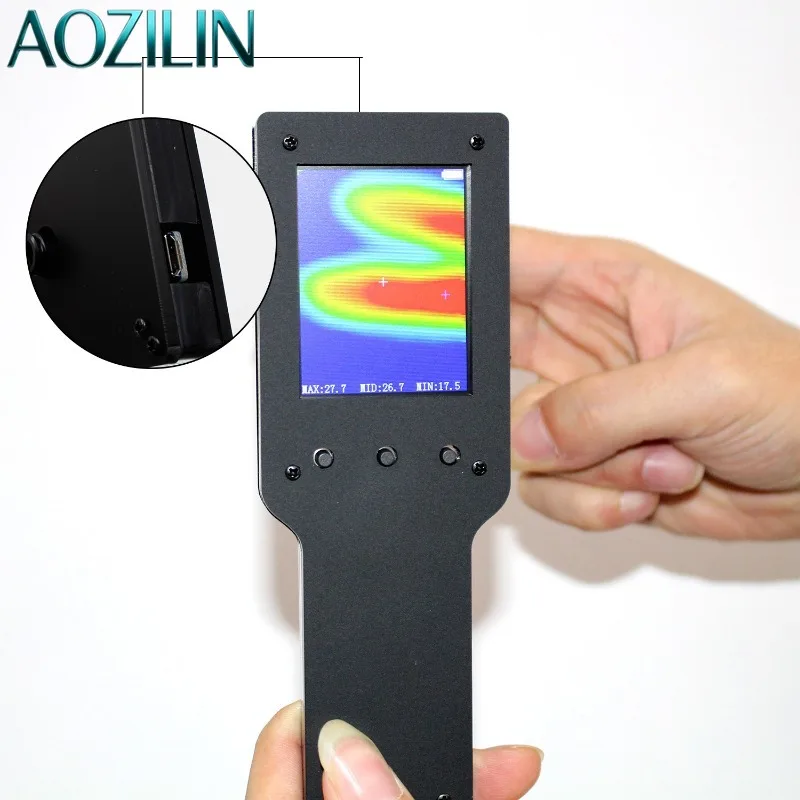 MLX90640IR Infrared Thermal Imager,2.4‑Inch LCD Array Temperature Detector for Electronic Inspection DIY Science Experiment