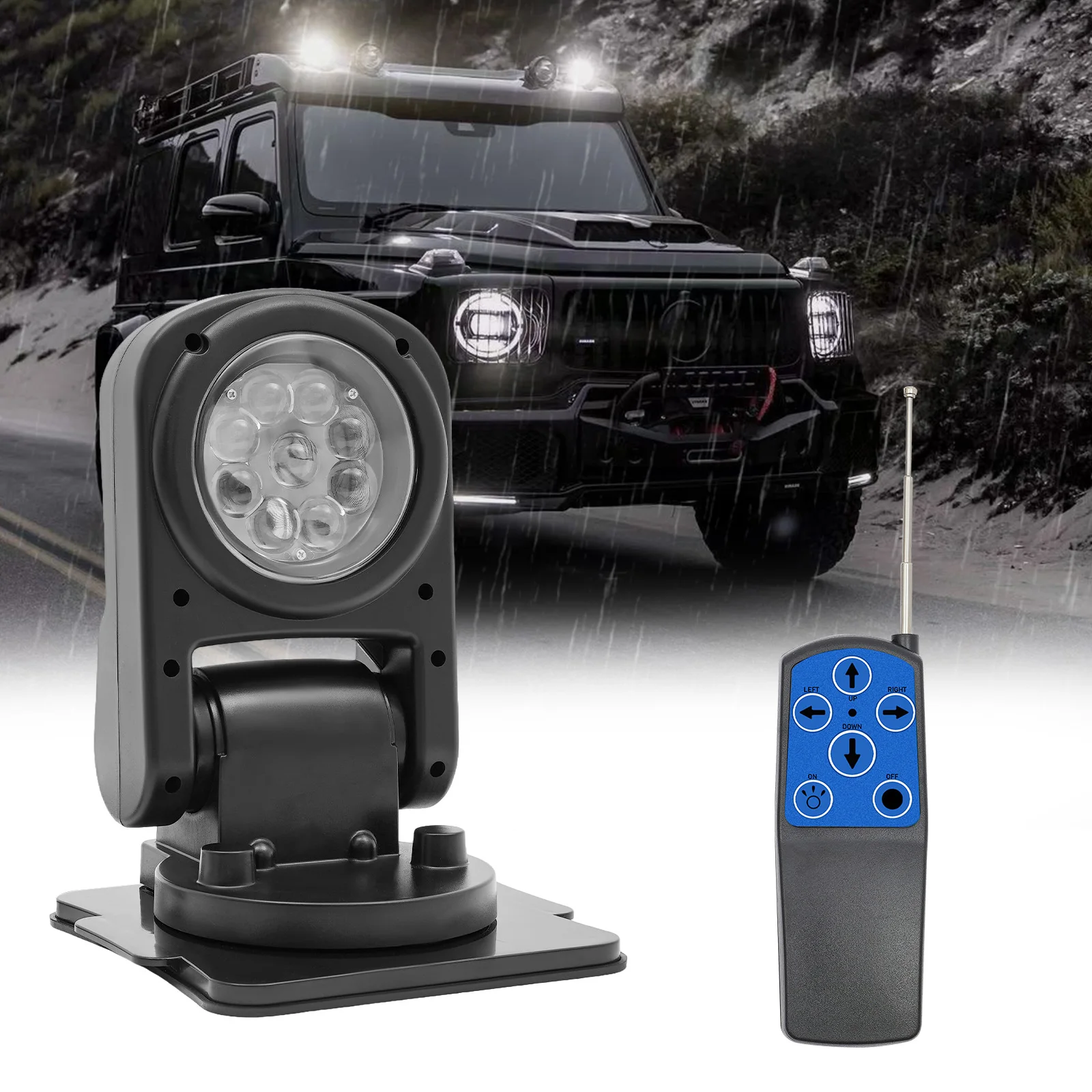 Image of 45W LED-Lichtperlen Marine Boot Suchscheinwerfer 8000LM 6500K Mit Fernbedienung