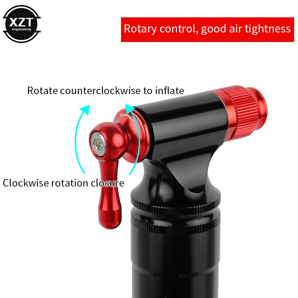 Mini Bicycle CO2 Inflator Presta Schrader Valve Compatible Road Bike MTB Tire Pumping Threaded N Unthreaded Cartridge Head Fits