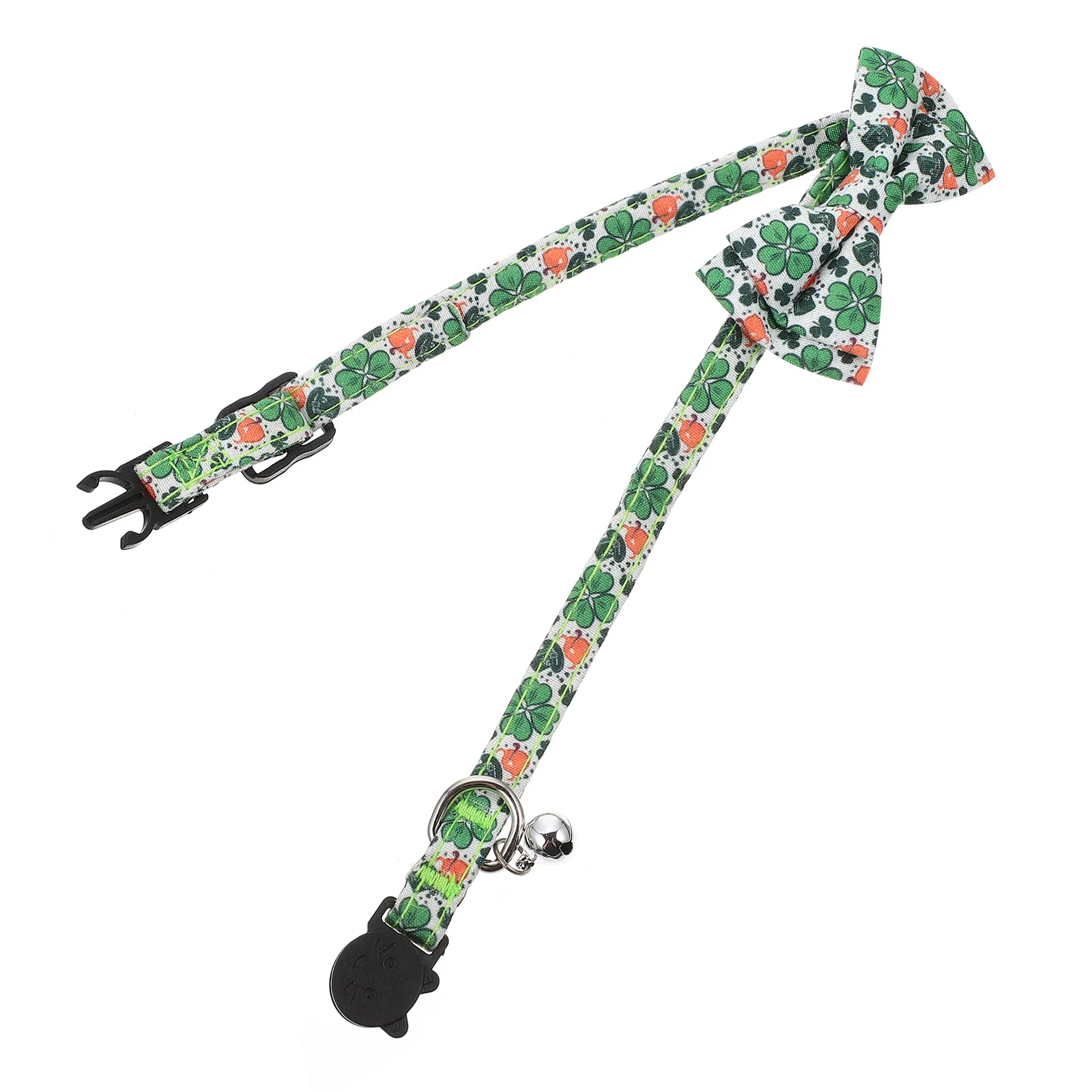 

Green Bow-Knot Cat Collar 1 Piece Soft Adjustable Pet Neckband for Cat Kitten Party Photo Use Fashionable Pet Collar