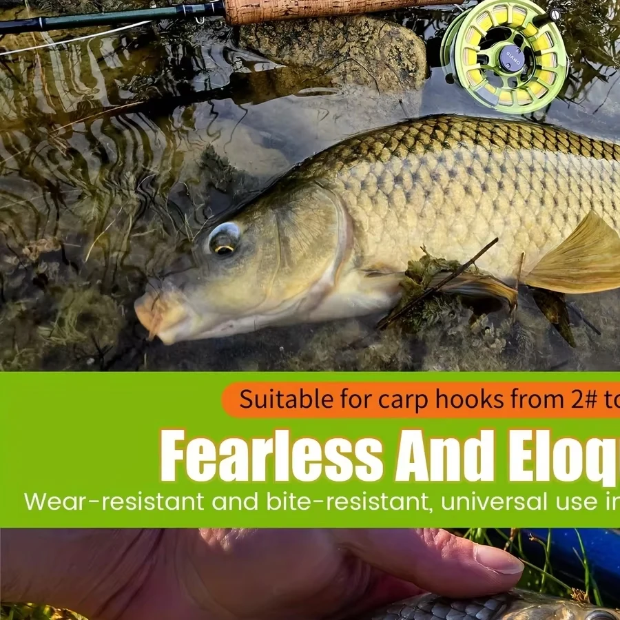 YOTO Carp fishing hook 100% fluoro carbon Fishing Line with Rolling Swivel Combi Rig Hair Rigs Carp Method Feeder Fishing Tackle view 3