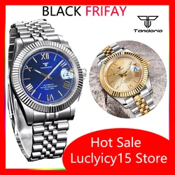 Classic Tandorio 36mm/39mm Luxury Business Datejust Style NH35 Automatic Men Reloj Wristwatch Sunburst Roman Dial Sapphire