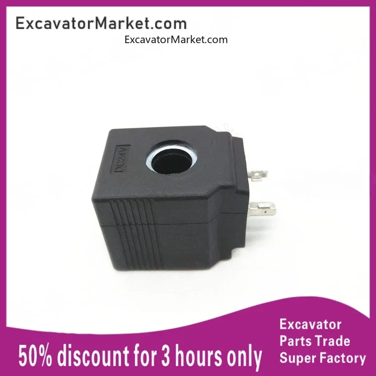 For LOVOL 60 65 85 Pilot safety coil Walking coil Solenoid valve coil excavator accessories For excavator