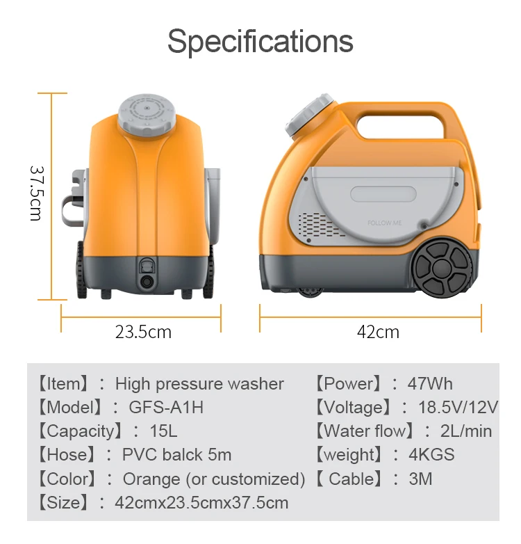 Portable High Pressure Washer Machine for car wash air condition cleaning